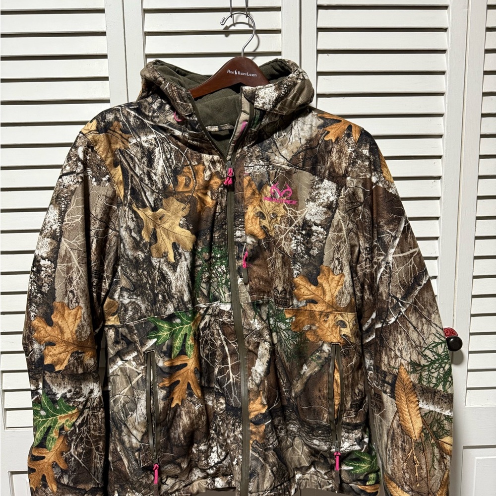 Realtree Kids Camo Puffer Jacket with Pink Accents